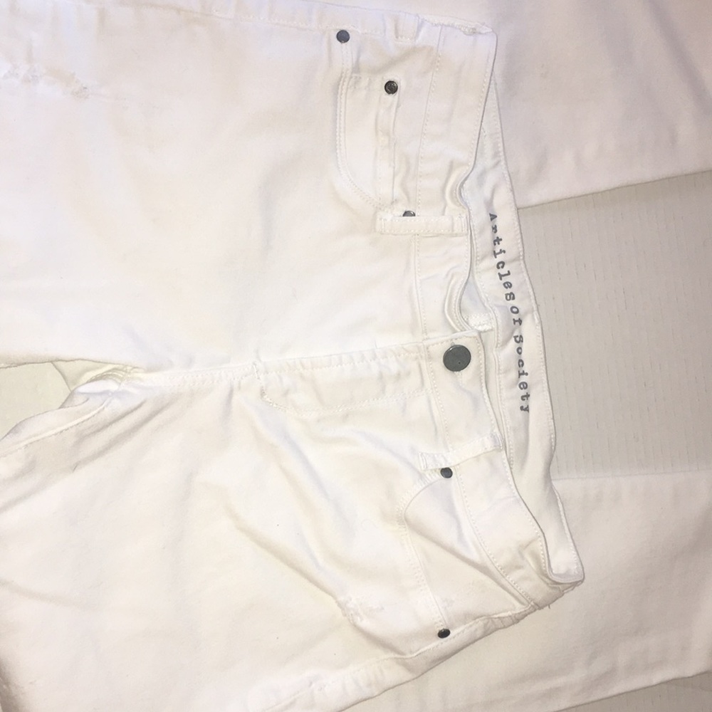 Articles of society white distressed straight leg jeans size 29 - Picture 9 of 16